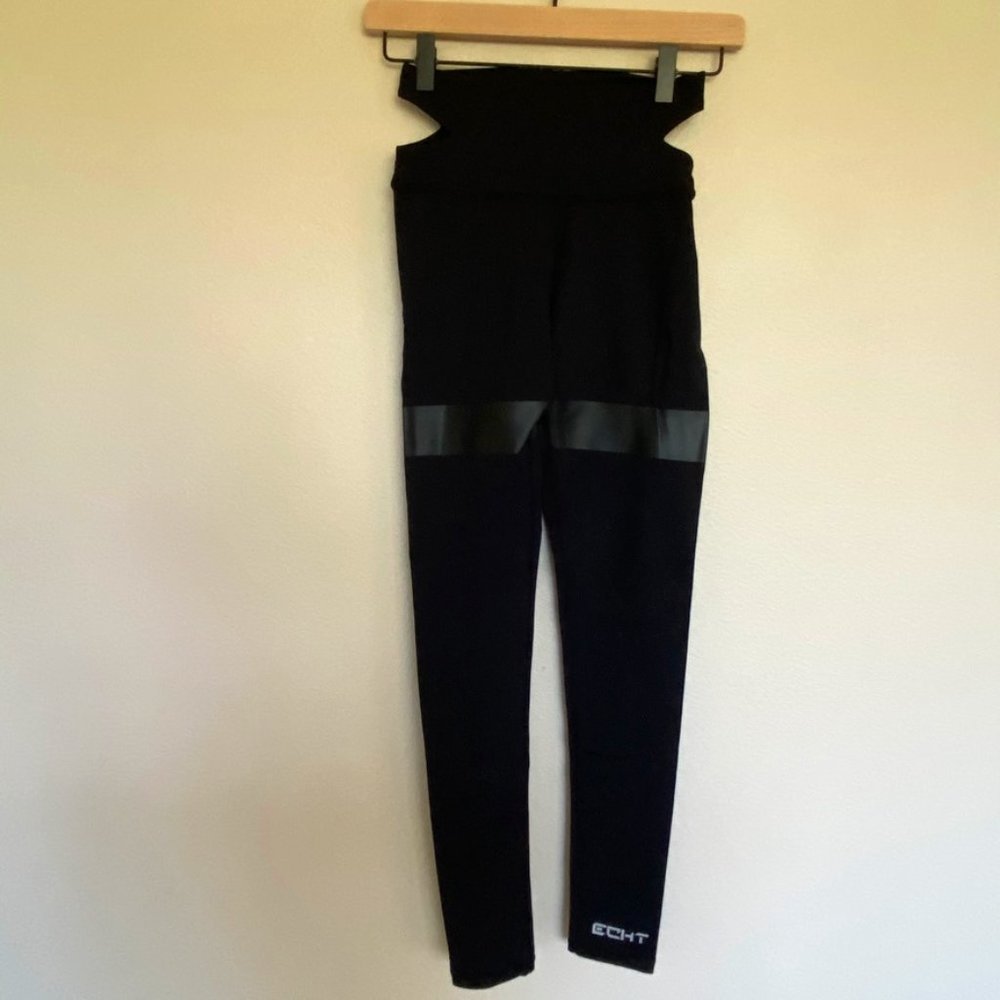 Echt Black Waist Cut Out Leggings
